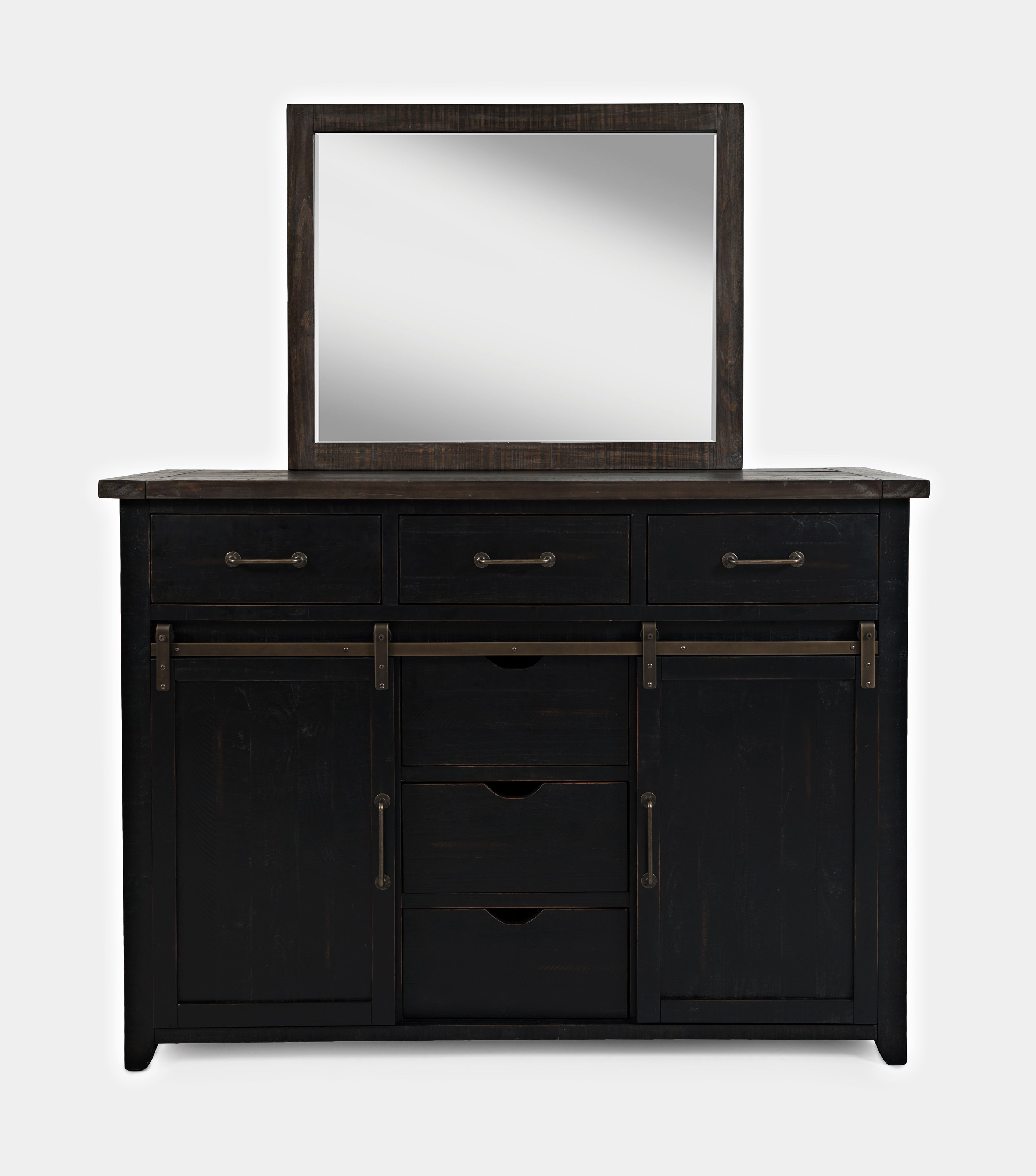 Jofran Madison County 1x1700/2/6B20+1x1702B10 Door Dresser and Mirror Set Westrich Furniture